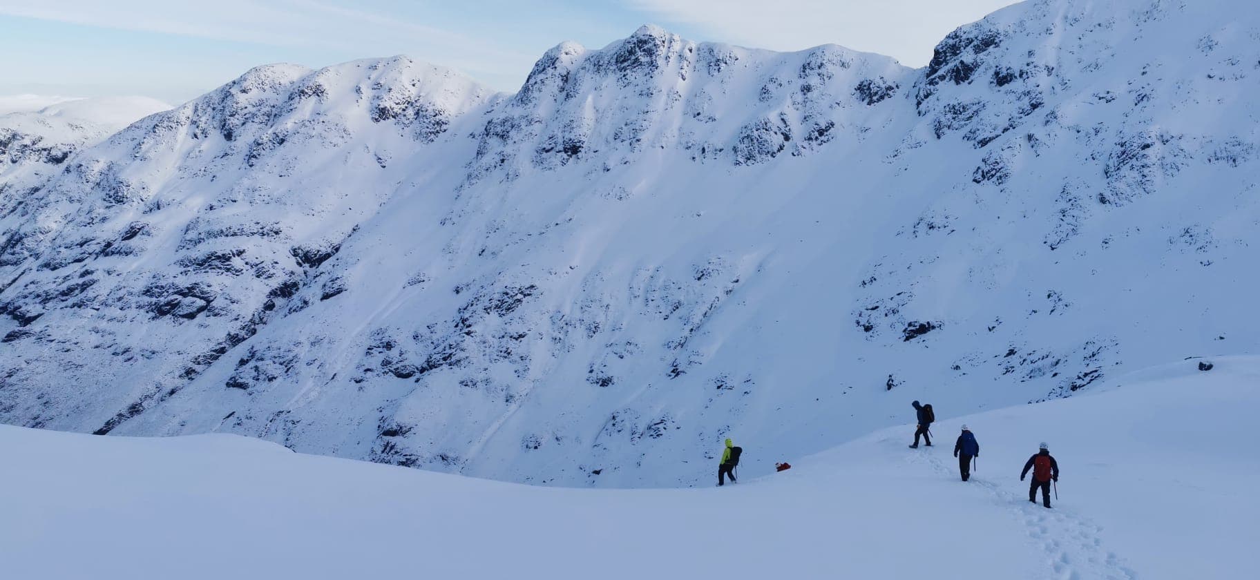 Guided winter mountaineering